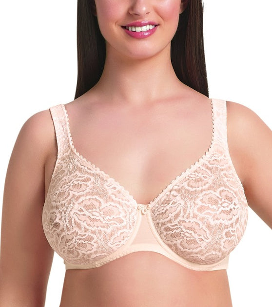 Silhouette Lingerie 'Paysanne' White Underwired Full Cup Bra with Lace  (4052) (34G) - ShopStyle