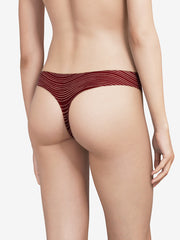 back thong view Soft Stretch Low Rise Thong -2649