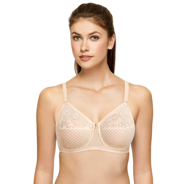 Wacoal Visual Effects Non-Padded Non-Wired Full Coverage Minimiser Everyday  Comfort Bra - Beige