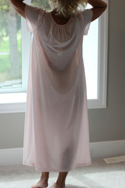 Shadowline Short Sleeve Long Nightgown back