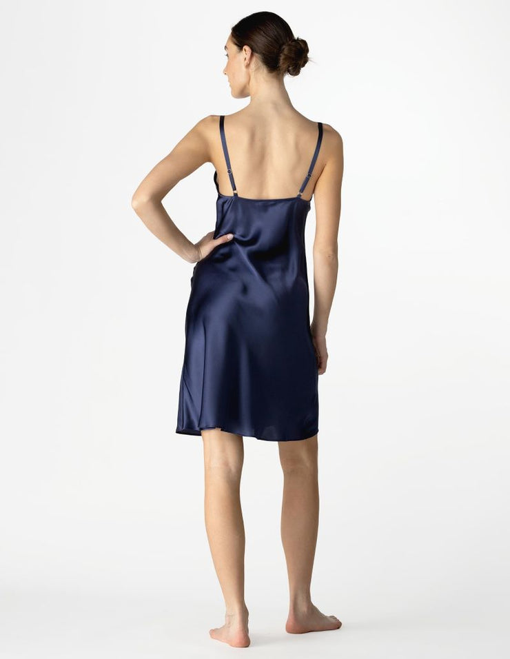 NK Imode Dylan Silk Chemise  blue back view