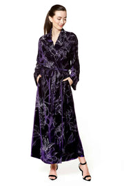  Christine Fabergé Velvet Long Robe - 8058