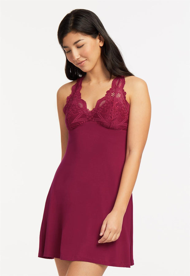 RESTLESS LOUNGER Night Dress with Shelf Bra in Rosewater – Christina's  Luxuries