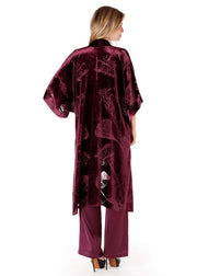 Christine Faberge Velvet & Silk Charmeuse Robe 8101